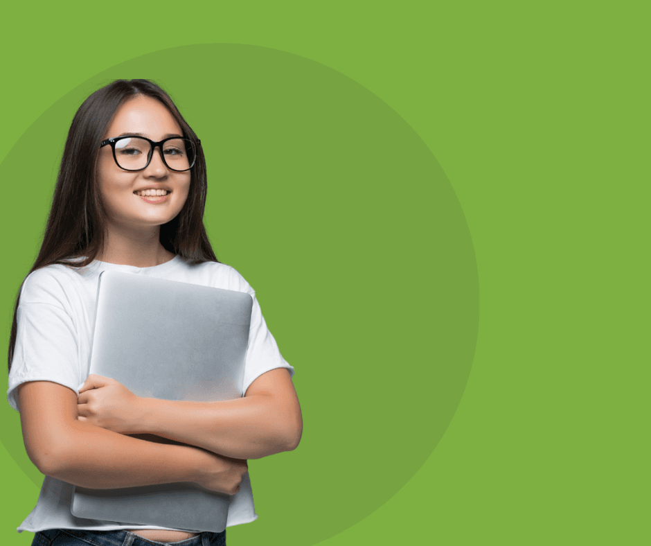 Student with a laptop